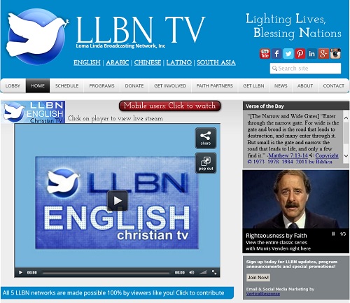 LLBN loma linda broadcasting network live videoverse